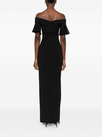 Solace London Off-Shoulder Maxi Dress - Black