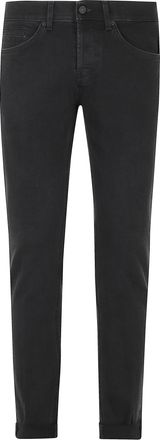 Dondup Black George Tonal Button Skinny Pants