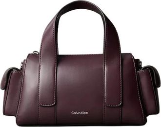 Calvin Klein Tassen, Dames, Bruin, ONE Size, Borsa Webbing Srtap Pocket