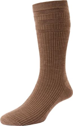 Hj Hall 1 Pair HJ Wool Softop Socks HJ90 Camel 6-11