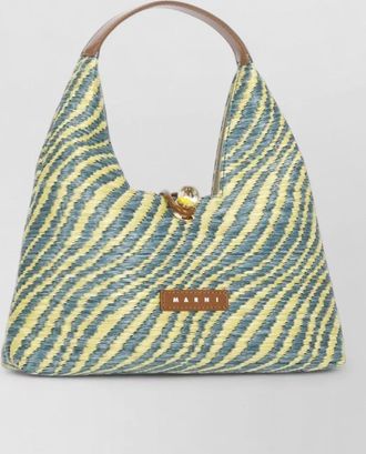 Marni mini striped woven handbag top handle
