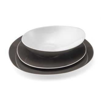 Medard De Noblat Vajilla de 18 piezas Porcelena Marron clair