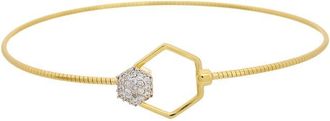 Meshmerise 18K Plated 0.10 Ct. Tw. Diamond Bangle Bracelet