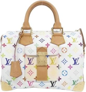 Louis Vuitton Pre-owned Handbags, female, White, Size: ONE SIZE Pre-owned Canvas Handbag