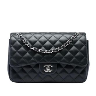 Chanel Pre-owned Double Flap Shoulder Bag - Dames - Pre-owned - Zwart - Maat: ONE Size Leer