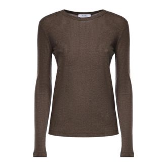 Max Mara Round-neck Truien - Dames - Ronde hals truien - Bruin - L - Truien & Vesten