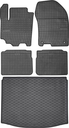 OEM Juego De Alfombrillas De Goma Para Coche Y Alfombrilla Para Maletero Para Suzuki Sx4 Ii S-cross Suv (2018-10.2021)