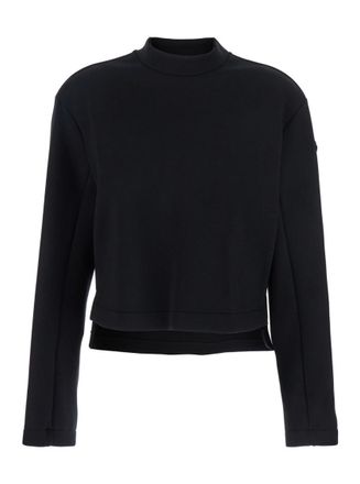 Moncler Black Solid Mock Collar Sweater