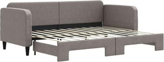 vidaXL Sof&aacute; Cama Nido Tela Gris Taupe 80x200 Cm Vidaxl