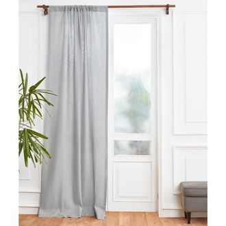 Solino Home Linen Curtain with Light Filtering Rod Pocket for Living Room, Bedroom in Soft Grey at Nordstrom, Size Large