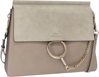 Chlo&eacute; Pre-owned Suede Schoudertas - Dames - Vintage Schoudertas - Beige - ONE Size - Leer - Vintage