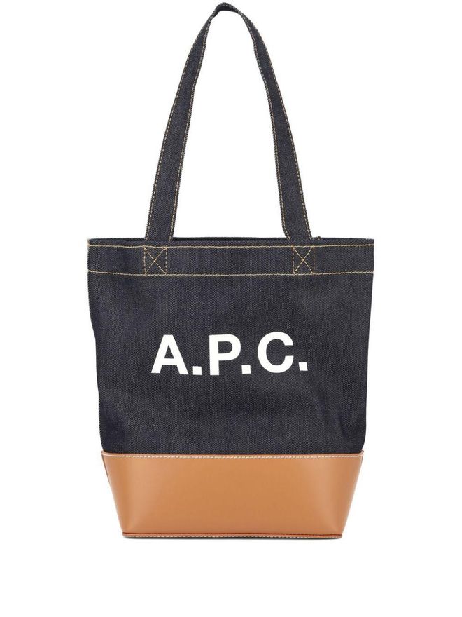 Axelle logo tote bag - Blue