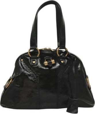 Saint Laurent Tweedehands Canvas handtassen - Dames - Vintage Handtas - Zwart - ONE Size - Vintage