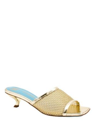 Valentina Rangoni Vesta Low Heel Mesh Slide in Gold Nadina at Nordstrom, Size 7.5