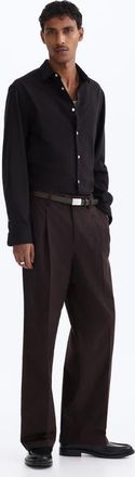 H&M Loose-fit tailored pants in Brown at Nordstrom, Size 30