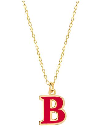 Gabi Rielle Love In Bloom 14K Over Silver B Initial Necklace