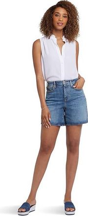NYDJ Berkyn Short Womens Shorts Majorca Bay : 12 6, Cotton/Denim/Polyester
