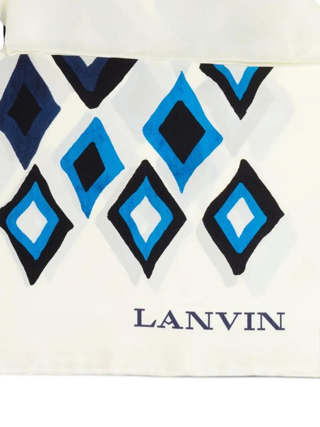 Foulard En Soie Lanvin Multicolore - Écharpe De Luxe D'occasion
