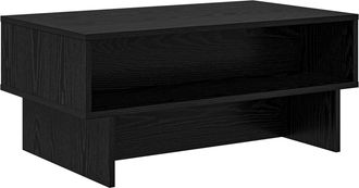 vidaXL Mesa De Caf&eacute; Roble Negro 80 X 46 X 35 Cm Madera De Ingenier&iacute;a Vidaxl