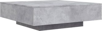 vidaXL Mesa De Centro Madera De Ingenier&iacute;a Gris Hormig&oacute;n 100x100x31 Cm Vidaxl