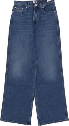 Tommy Hilfiger Donkere Denim Hoge Taille Jeans - Dames - Loose Fit Jeans - Blauw - W28 - Denim - Jeans