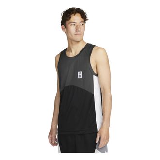 Nike Dri-fit Starting 5 Basketball Jersey Black Grey DQ5829-070