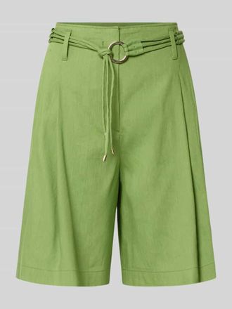 Marc Cain Wide Fit Shorts aus Leinen-Mix mit Viskose-Anteil in Grass, Gr&ouml;&szlig;e 34