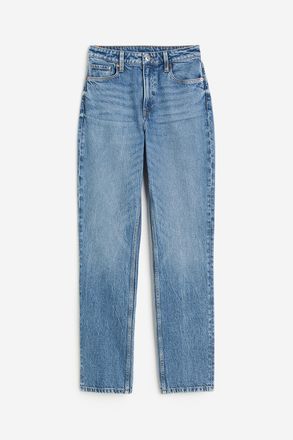 H&M Slim Straight Ultra High Jeans - Helles Denimblau