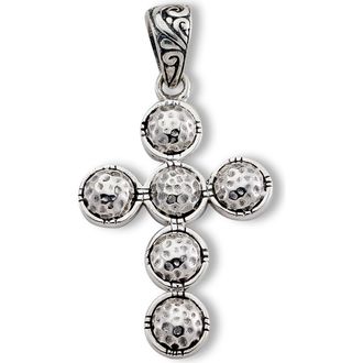Samuel B. Sterling Silver Hammered Cross Pendant at Nordstrom Rack
