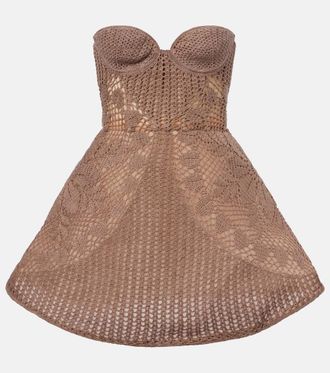 Magda Butrym Crochet cotton corset dress