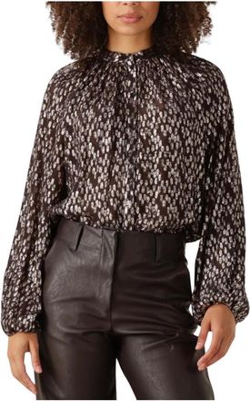 Knit-ted Loeka Blouse - Dames - Blouses - Zwart - M - Overhemden