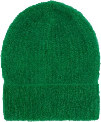 Americandreams Mila Mohair Beanie - Dames - Hoeden - Groen - ONE Size - Wol - Accessoires