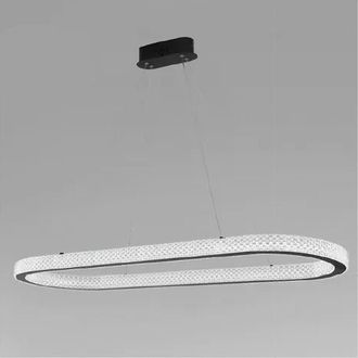 Trade Shop Trade Shop Traesio - Trade Shop - L&aacute;mpara Colgante Led 92w L&aacute;mpara Ovalada Horizontal Cristal Negro 31999