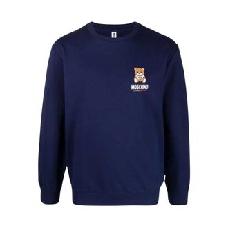 Moschino Gebreide dagjurk met ronde hals - Heren - Truien - Blauw - Maat: L