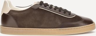 Brunello Cucinelli Sneakers in pelle con dettagli in suede Man 44