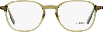 Ermenegildo Zegna EZ5255-H Modern Square Acetate Eyeglasses - Beige