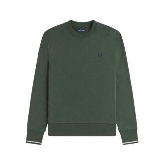 Fred Perry Heren, Sweatshirts & Hoodies, Groen, Maat: XL Katoen