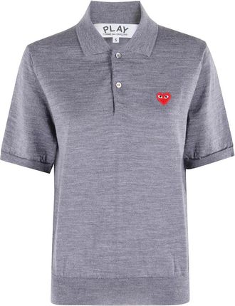 Comme Des Gar&ccedil;ons Polo Shirt - Dames - Polos - Grijs - XS - Wol - Tops