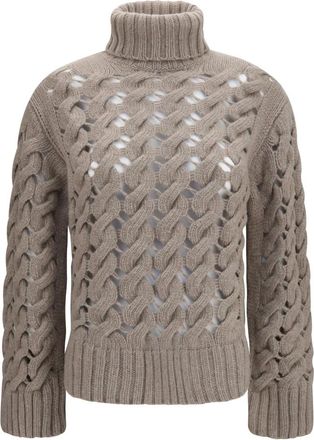 P.A.R.O.S.H. P.a.r.o.s.h. - Pullover met col - Heren - Truien - Bruin - Maat: M Wol