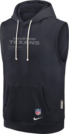 Nike Houston Texans Sideline Nike Mens Dri-FIT NFL Sleeveless Pullover Hoodie in Blue | 03B44FA9H-0CN