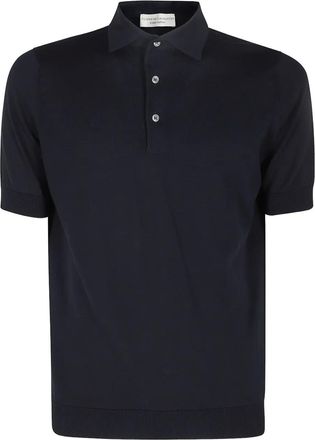 FILIPPO DE LAURENTIIS fine-knit polo shirt - men - Cotton - 46 - Blue