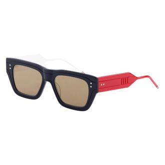 Thom Browne Rechthoekige Acetaat Zonnebril - unisex - Accessoires - Veelkleurig - Maat: 52 MM Leer