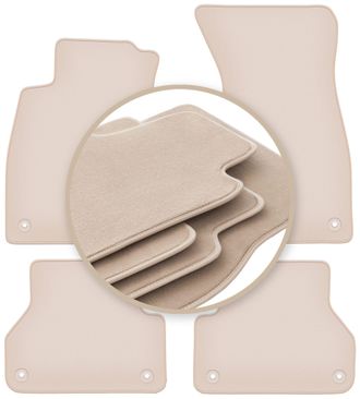 OEM Alfombrillas Premium Beige Para: Audi A4 B9 Sportback, Sedan, Station Wagon, Avant, Allroad 2015