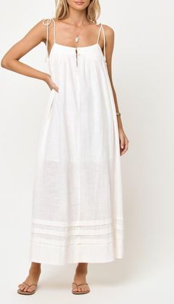 L*Space Sunset Stroll Cotton Cover-Up Maxi Dress in Cream at Nordstrom, Size X-Large
