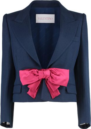 Valentino Garavani Short Jacket With Applied Bow