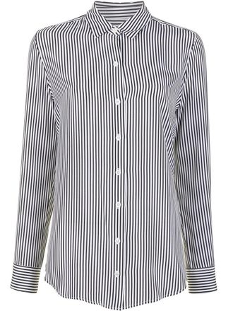 Equipment Striped Silk Shirt