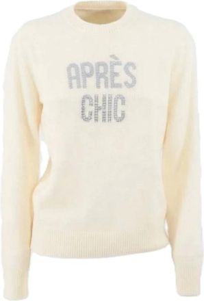 MC2 Saint Barth Maglione Apres Chic 10 Strass - - Knitwear - Donna - Beige - M