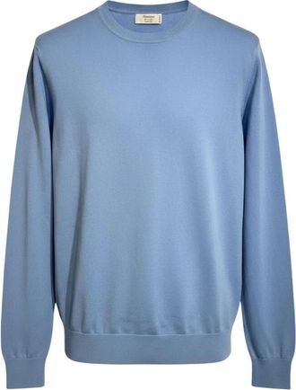 Ferrante Round-neck Knitwear, male, Blue, Size: 2XL 55R29101 Round-neck Knitwear