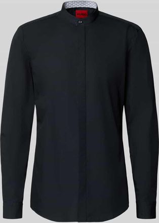 HUGO BOSS Slim Fit Businesshemd aus reiner Baumwolle Modell KALEB in Black, Gr&ouml;&szlig;e 38