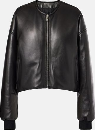 Alaia Leather bomber jacket
